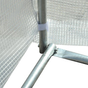 6m x 3m Walk In Polytunnel Greenhouse, Steel Frame, White