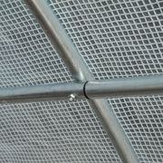 6m x 3m Walk In Polytunnel Greenhouse, Steel Frame, White