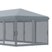 Image of an Outsunny 6 x 3 Pop Up Gazebo With Mesh Sides, Dark Grey