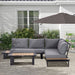 Image of an Outsunny Aluminium L Shaped Garden Sofa Set, Grey 