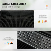Image of a Charcoal Barbecue Grill With Side Shelves