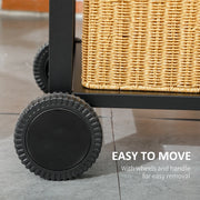 Image of a Charcoal Barbecue Grill With Side Shelves