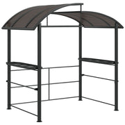 Image of an Outsunny Barbecue Canopy With Polycarbonate Roof, Grey