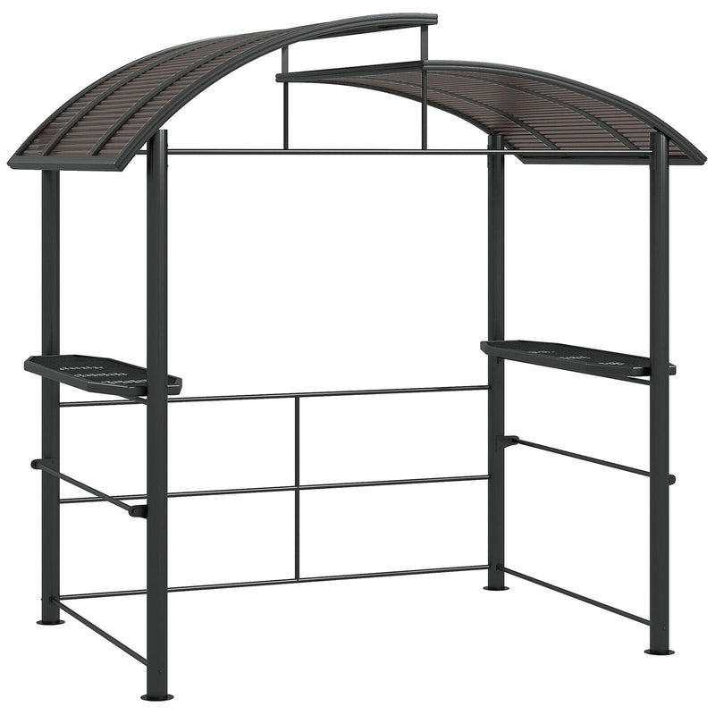 Image of an Outsunny Barbecue Canopy With Polycarbonate Roof, Grey