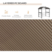 Image of an Outsunny Barbecue Canopy With Polycarbonate Roof, Grey