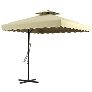 Image of a beige Square Cantilever Parasol