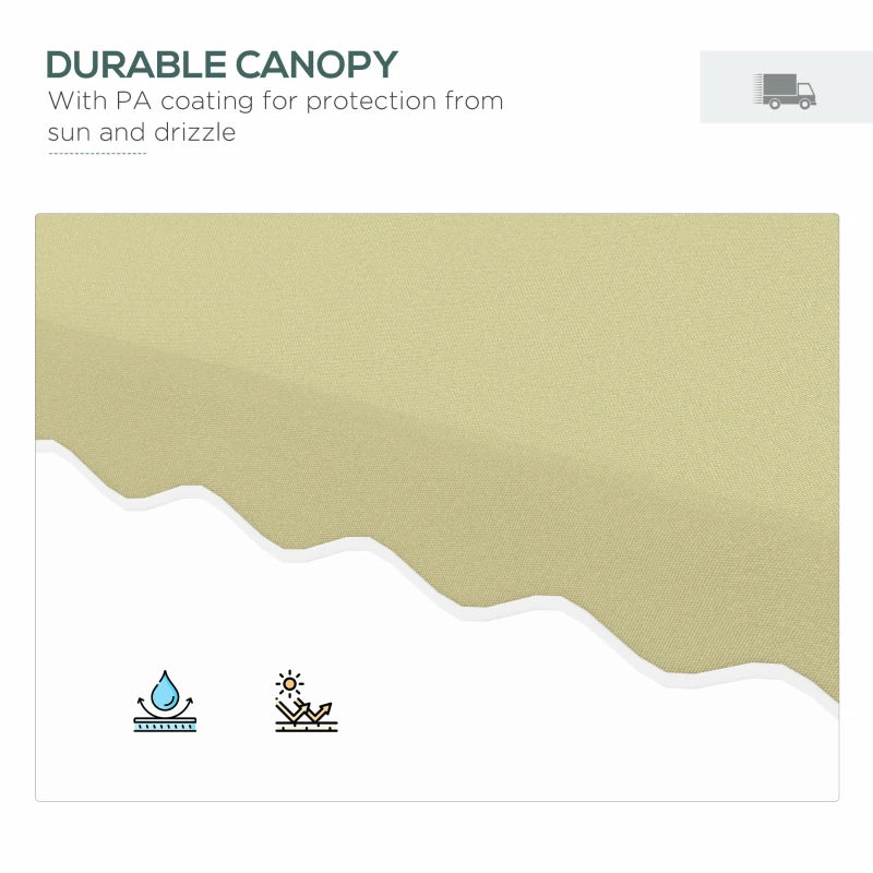 Image of a beige Square Cantilever Parasol