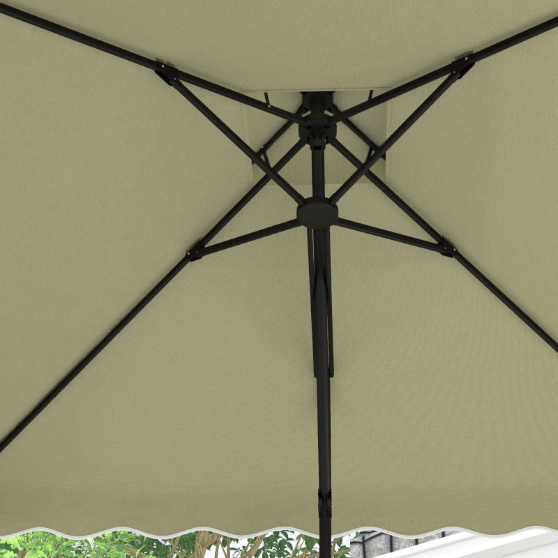 Image of a beige Square Cantilever Parasol