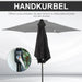 Image of a Black Crank Handle Parasol