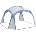 Image of an Outsunny Camping Dome Shelter, 3.5 x 3.5M, Blue