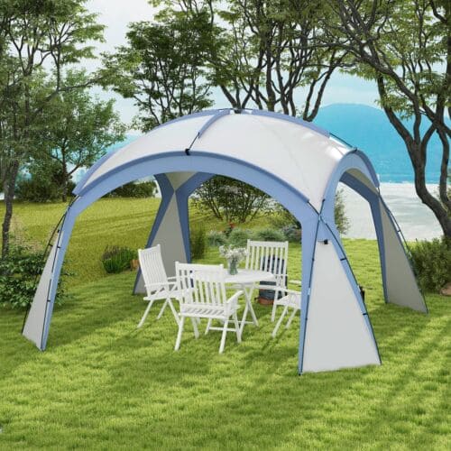 Image of an Outsunny Camping Dome Shelter, 3.5 x 3.5M, Blue