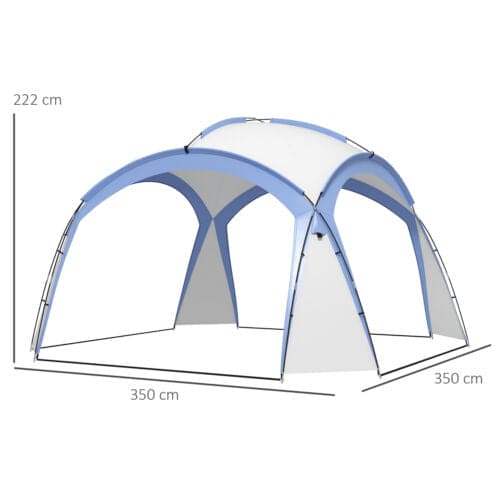 Image of an Outsunny Camping Dome Shelter, 3.5 x 3.5M, Blue