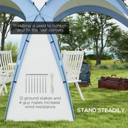 Image of an Outsunny Camping Dome Shelter, 3.5 x 3.5M, Blue