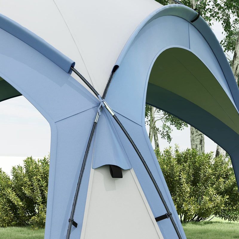 Image of an Outsunny Camping Dome Shelter, 3.5 x 3.5M, Blue