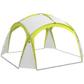 Image of an Outsunny Camping Dome Shelter, 3.5 x 3.5M, Green