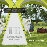 Image of an Outsunny Camping Dome Shelter, 3.5 x 3.5M, Green