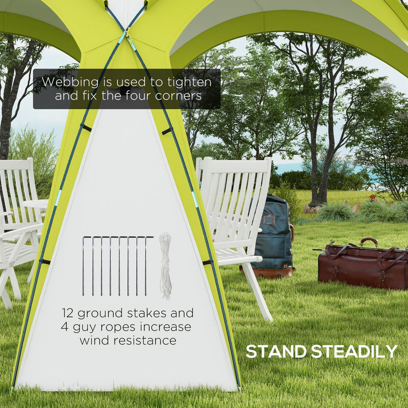 Image of an Outsunny Camping Dome Shelter, 3.5 x 3.5M, Green