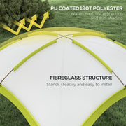 Image of an Outsunny Camping Dome Shelter, 3.5 x 3.5M, Green