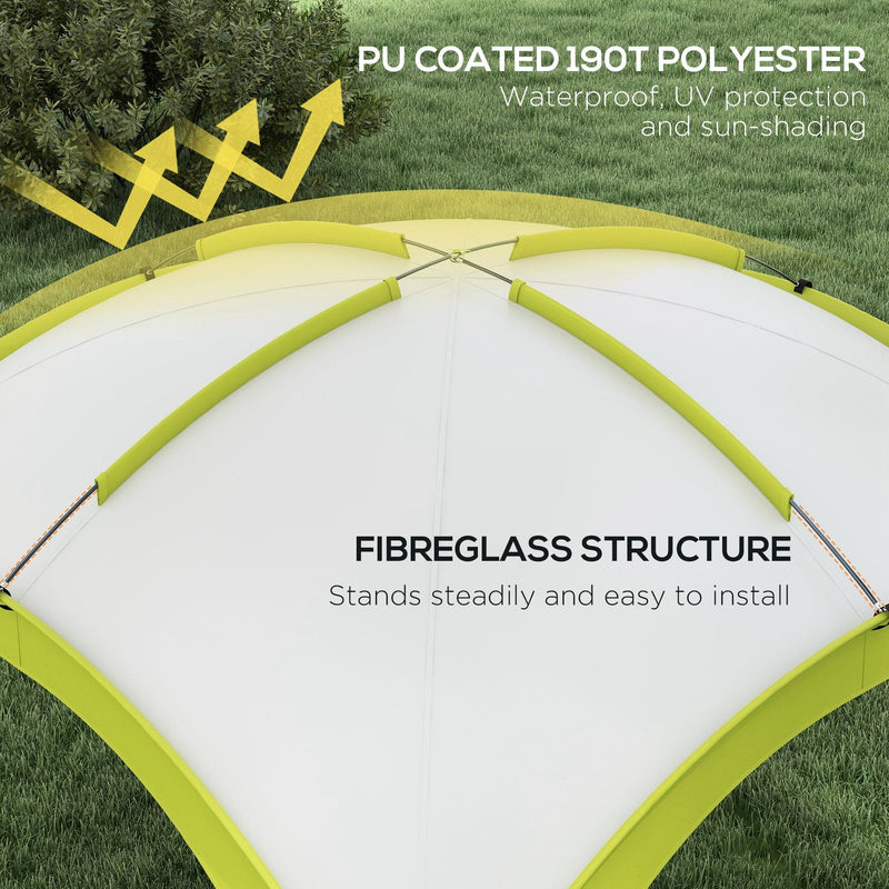 Image of an Outsunny Camping Dome Shelter, 3.5 x 3.5M, Green