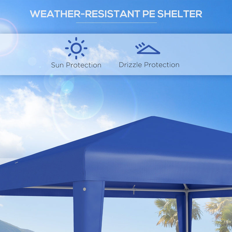 Image of an Outsunny Canopy For Patio, 2.7m x 2.7m, Blue