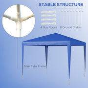 Image of an Outsunny Canopy For Patio, 2.7m x 2.7m, Blue