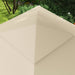 Image of an Outsunny Deluxe Pop Up Garden Gazebo With Mesh Sides, Cream White