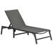 Image of a Grey Folding Rattan Sun Lounger 