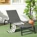 Image of a Grey Folding Rattan Sun Lounger 