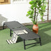 Image of a Grey Folding Rattan Sun Lounger 