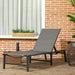 Image of a Grey Folding Rattan Sun Lounger 