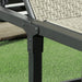 Image of a Folding Rattan Sun Lounger Mixed Grey With Black Frame 