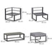 Image of an Outsunny Garden Sofa And Table Set, Grey 