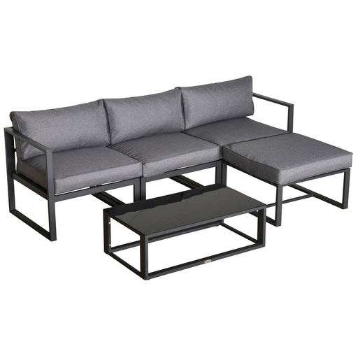 Image of an Outsunny Garden Sofa And Table Set, Grey 