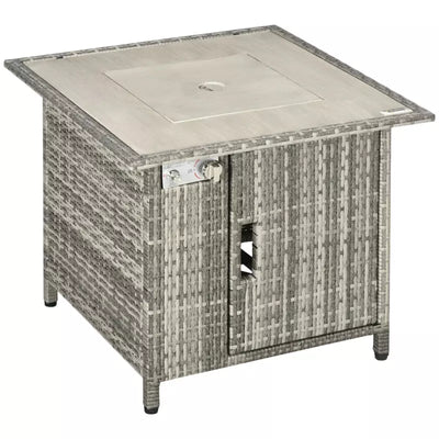 Gas Fire Coffee Table Outsunny