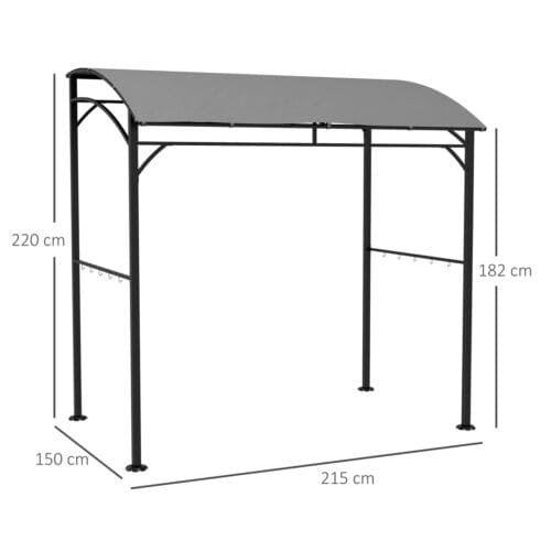 Image of an Outsunny Gazebo For BBQ, Grey