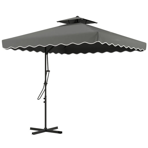 Image of a grey Square Cantilever Parasol