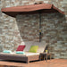 Image of a Brown Outsunny Half Balcony Patio Sun Parasol With Crank Handle