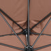 Image of a Brown Outsunny Half Balcony Patio Sun Parasol With Crank Handle