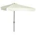 Image of a White Outsunny Half Balcony Patio Sun Parasol With Crank Handle