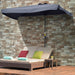 Image of a Grey Outsunny Half Balcony Patio Sun Parasol With Crank Handle