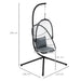 Image of a Hanging Egg Chair With Stand, Grey
