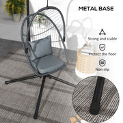 Image of a Hanging Egg Chair With Stand, Grey