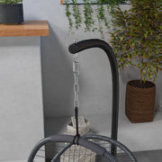Image of a Hanging Egg Chair With Stand, Grey