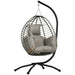 Image of a Hanging Egg Chair With Stand, Light Grey