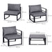 Image of an Outsunny Modern Aluminium Garden Furniture Set, Grey