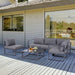 Image of an Outsunny Modern Aluminium Garden Furniture Set, Grey