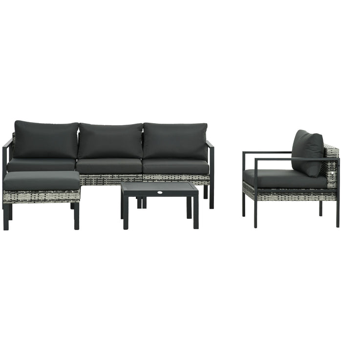 Image of an Outsunny Modern Patio Furniture Set, Charcoal
