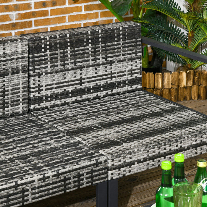 Image of an Outsunny Modern Patio Furniture Set, Charcoal