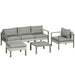 Image of an Outsunny Modern Patio Furniture Set, Light Grey
