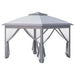 Image of an Outsunny Modern Pop Up Garden Gazebo With Mesh Side, Grey